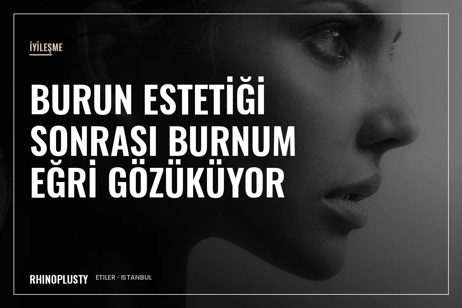 Profil açısından zarif kadın yüzü ve burun hattı