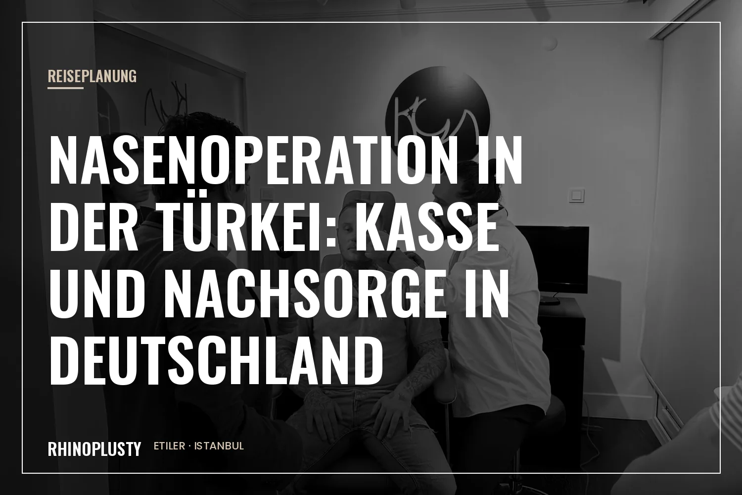 Medizinische Reiseunterlagen und eine Checkliste neben einer Nasenzeichnung im Profil