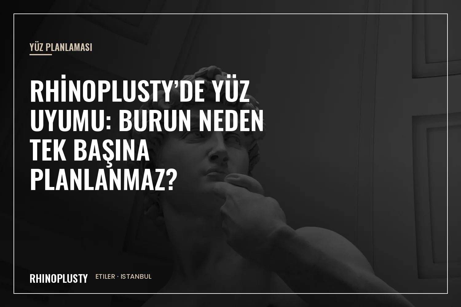 Rhinoplusty’de yüz uyumu değerlendirmesi