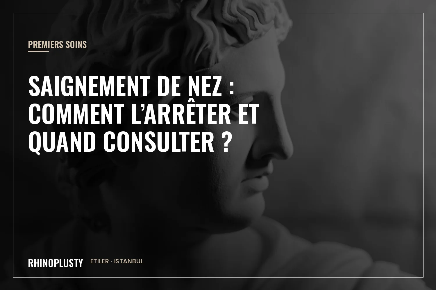 Premiers soins pour arrêter un saignement de nez
